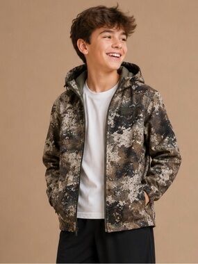 RedHead Camo Zip Hooded Jacket Youth Large Outdoor Hunting